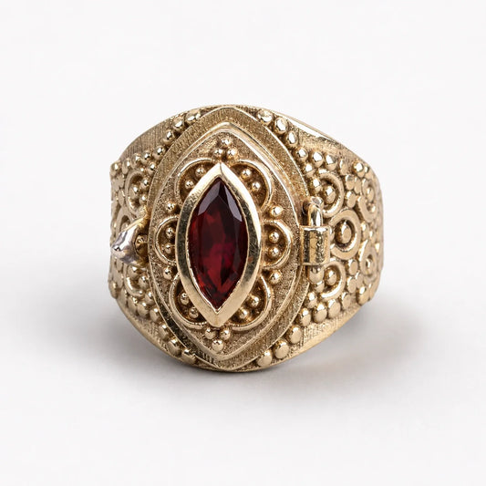 Witch Herb Locket Ring studio product photo