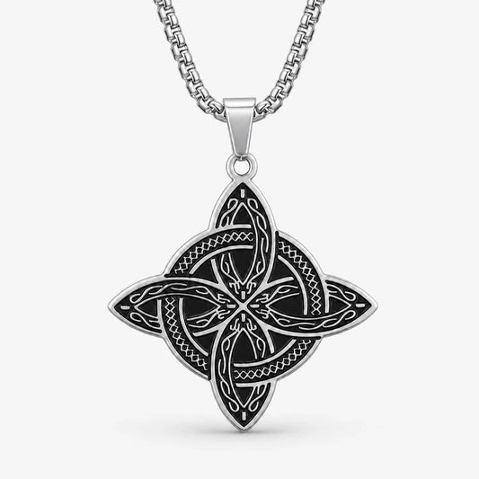 Witches Knot Stainless Steel Necklace studio product photo