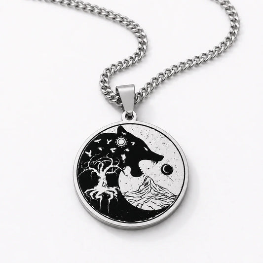 Wolf Moon Guardian Necklace studio product photo