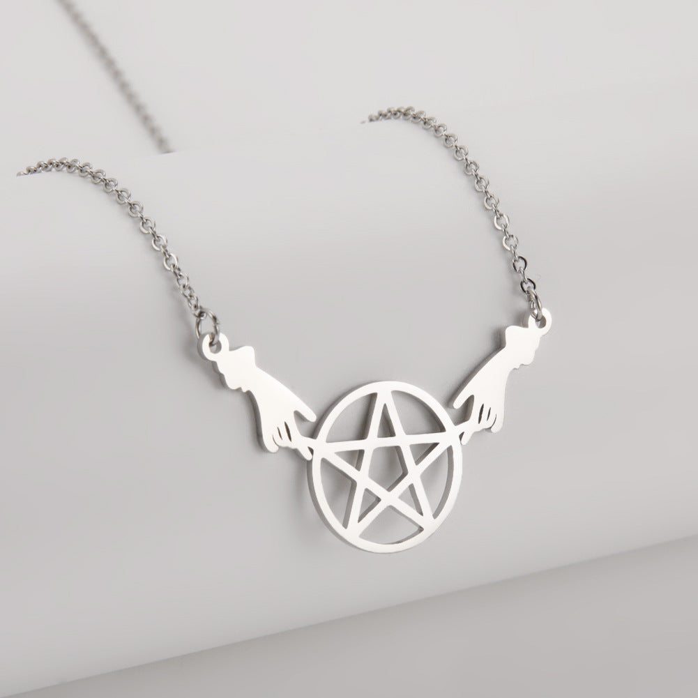 Magick Hands Pentagram Necklace