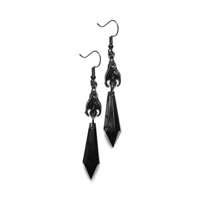 Gothic Bat Charm Earrings