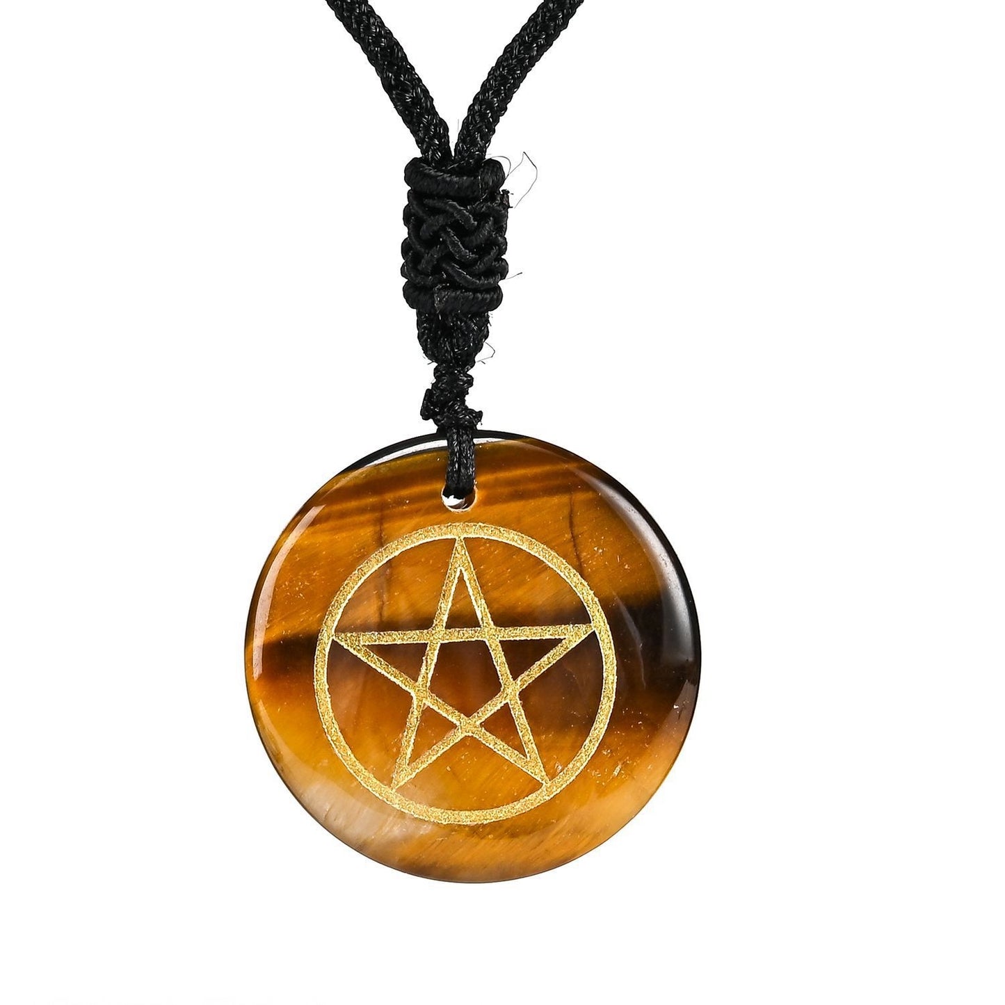 Natural Amethyst Pentacle Necklace