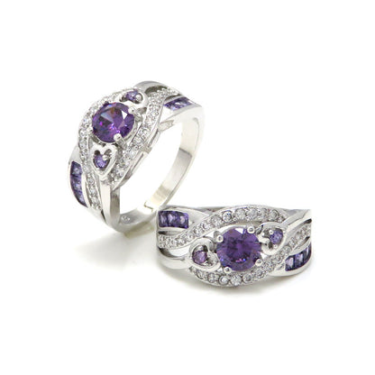 Majestic Amethyst and Diamond Ring