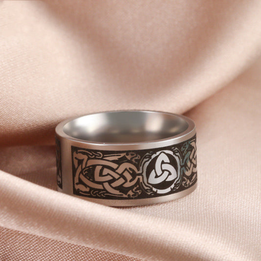 Anillo Infinito Triquetra Doble Nudo