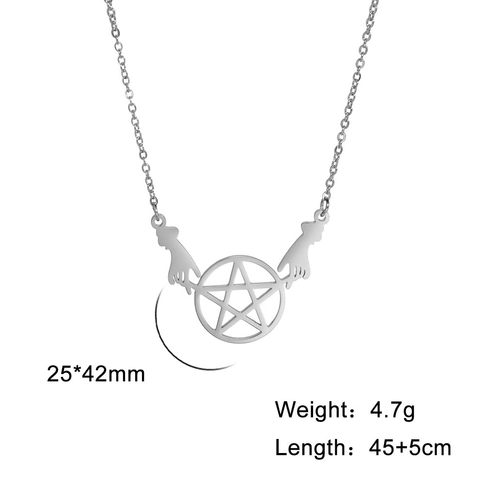 Magick Hands Pentagram Necklace