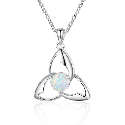 Divine Opal Triquetra Necklace