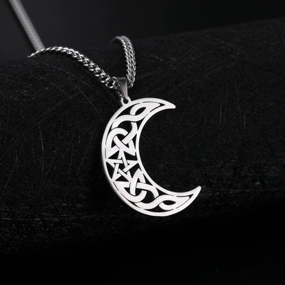 Triskelion New Moon Pendant Necklace