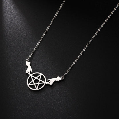 Magick Hands Pentagram Necklace