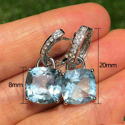 Astral Blue Zircon Earrings