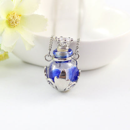 Mystic Crown Glaze Essential Oil Bottle Necklace