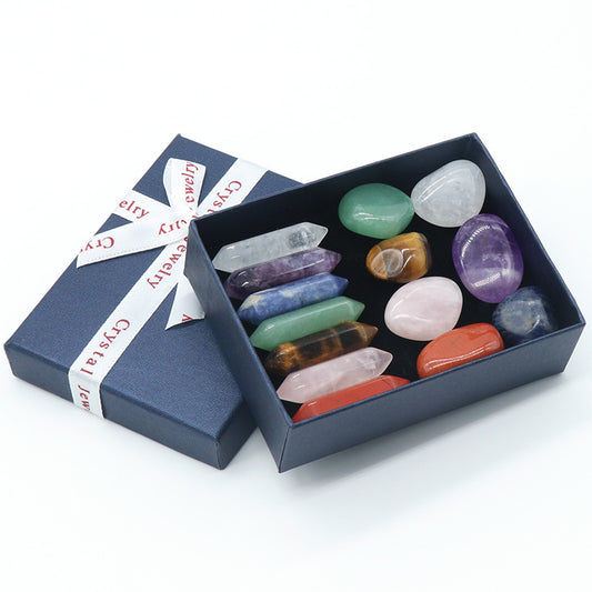 Caja de regalo con juego de cristales curativos