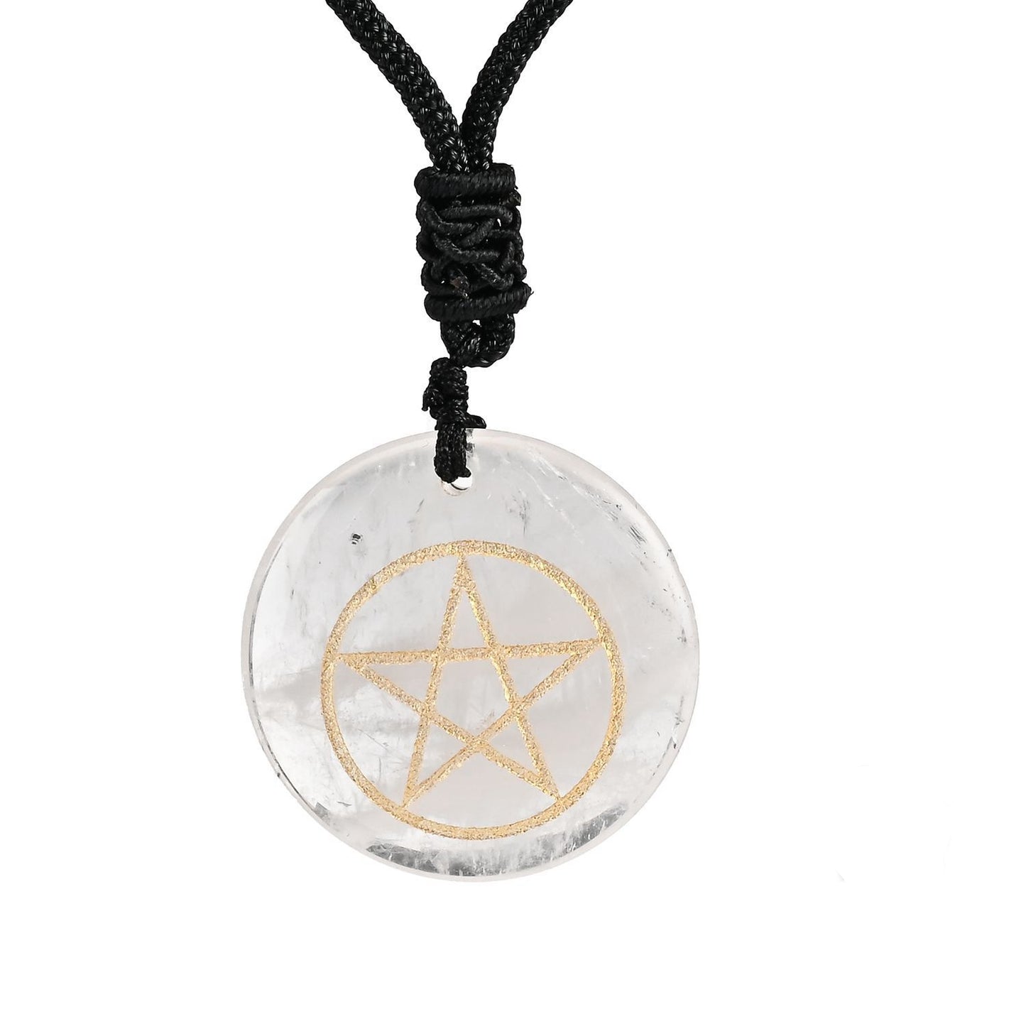 Natural Amethyst Pentacle Necklace