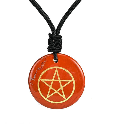 Natural Amethyst Pentacle Necklace