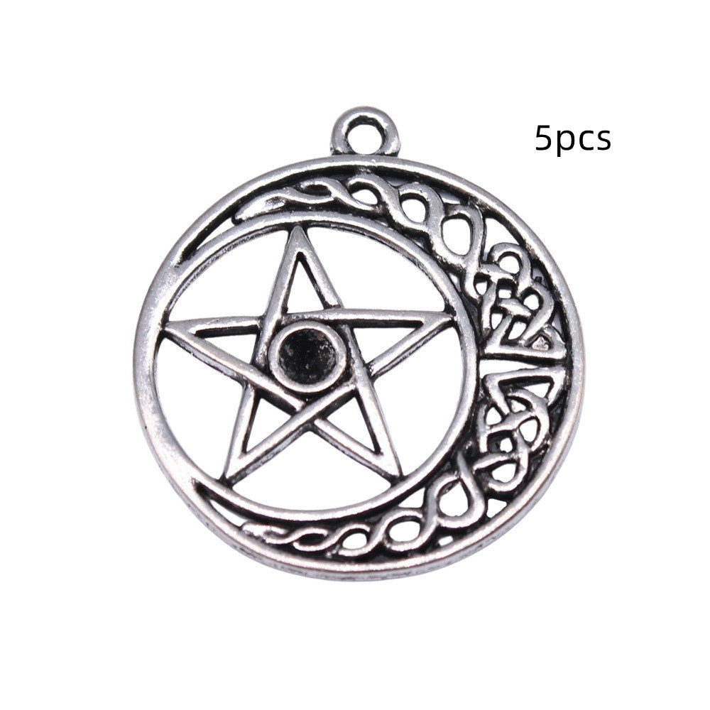 Shadow Magick Of Crescent Moon Star Pendant