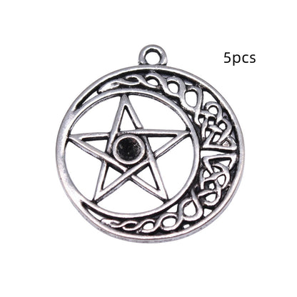 Shadow Magick Of Crescent Moon Star Pendant