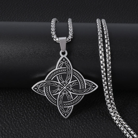 Witches Knot Protective Stainless Steel Necklace