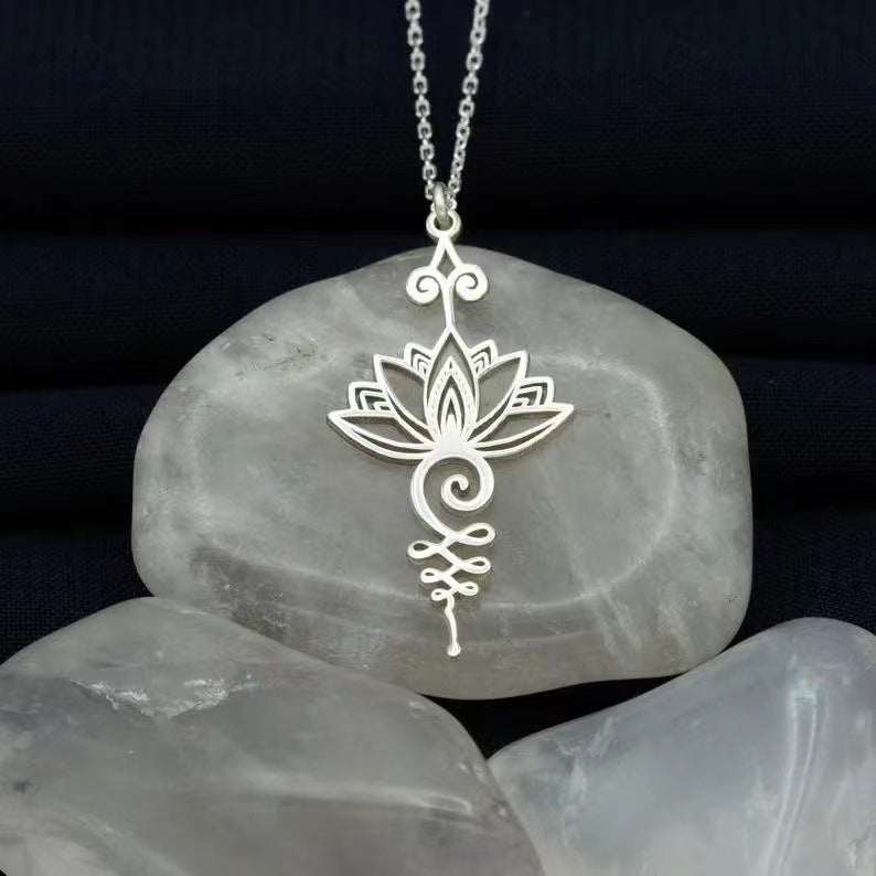 ETERNAL LOTUS SPIRAL NECKLACE – Wicca Vibes