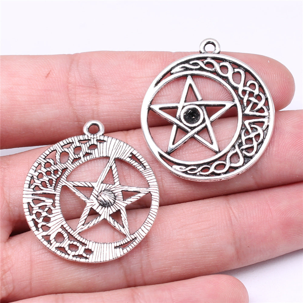 Shadow Magick Of Crescent Moon Star Pendant