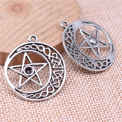 Shadow Magick Of Crescent Moon Star Pendant