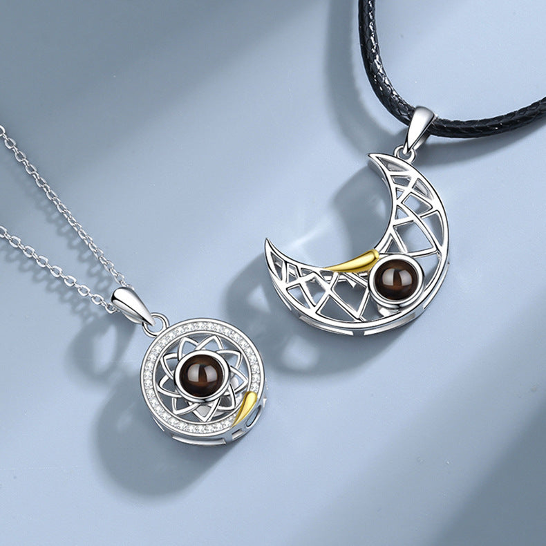 Celestial Unity Sun and Moon Clavicle Necklace