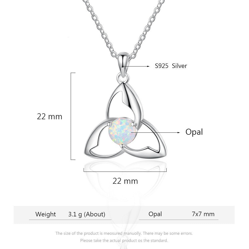 Divine Opal Triquetra Necklace