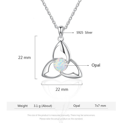 Divine Opal Triquetra Necklace