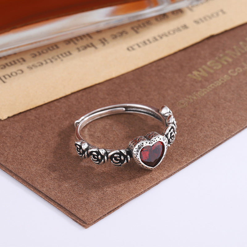 Blood Heart Rose Witch Ring