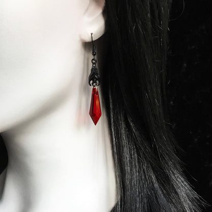 Gothic Bat Charm Earrings