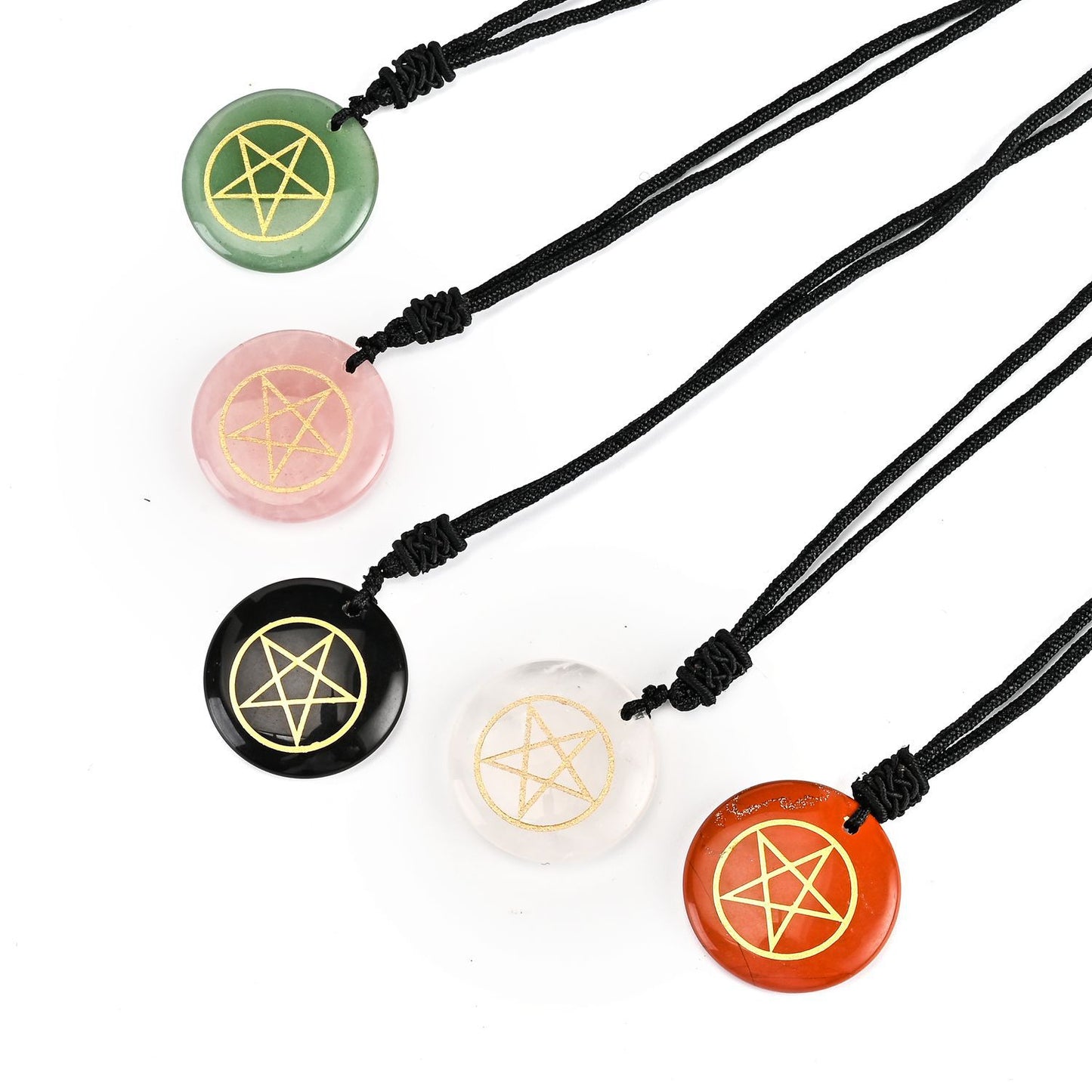 Natural Amethyst Pentacle Necklace