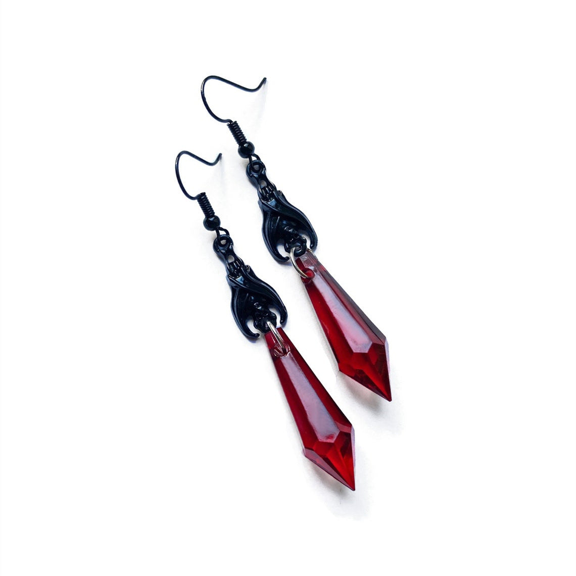 Gothic Bat Charm Earrings